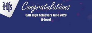 CAIE high achievers June 2020