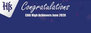 CAIE high achievers june 2000