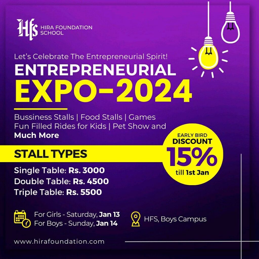 Entrepreneurial Expo 2024 | Hira Foundation School