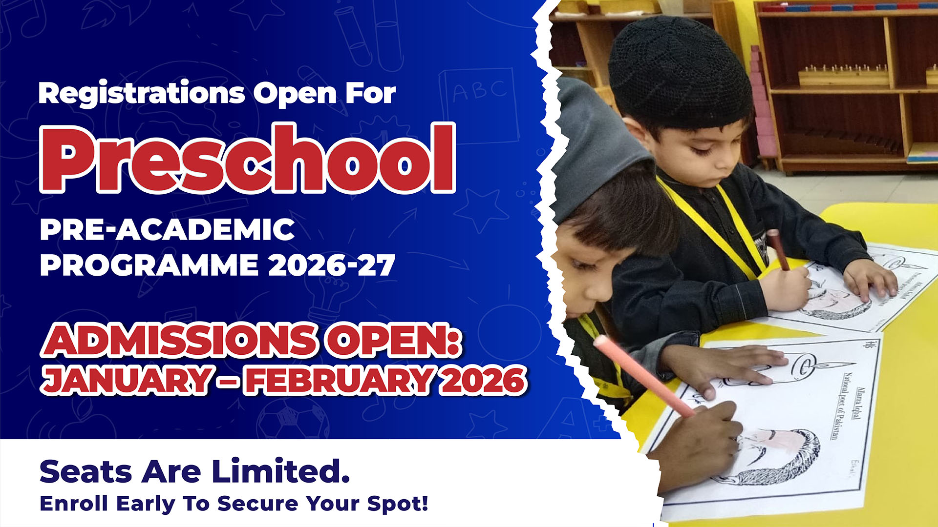 Registrations Open for Preschool 2026-27
